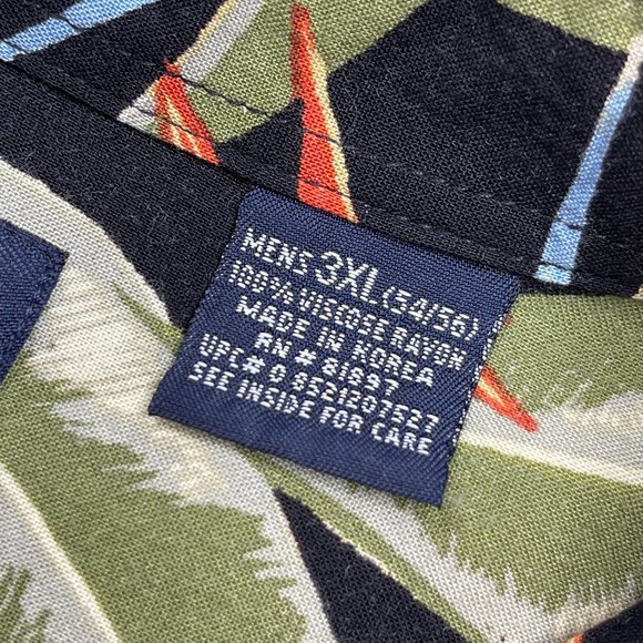 % Puritan Men's Floral Button Down Sz 3XL - Picture 9 of 10